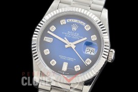 R36DDS-114 BP 128239 2019 DayDate SS/SS Fluted/President Blue Diamonds A-2836