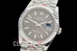 R36DJS-3235-103 GMF 126234 SS/SS Fluted/Jubilee Dark Rhodium Sticks SH 3235 904L Steel 