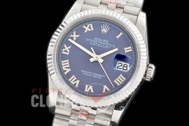 R36DJS-3235-124 GMF 126234 SS/SS Fluted/Jubilee Blue Roman SH 3235 904L Steel 