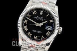 R36DJS-3235-122 GMF 126234 SS/SS Fluted/Jubilee Black Roman SH 3235 904L Steel 