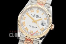 R36DJT-3235-121 GMF 126233 SS/YG Fluted/Jubilee White Roman SH 3235 904L Steel 