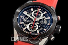 0 0 0 0 0 TGCH1-012R XF/VSF Carrera Heuer-01 Chronograph SS/PVD/RU Black-Red Skeleton A-7750