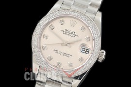 R31DJS-361 Datejust Midsize 278289RBR SS/SS Diam/President Silver Diam Asian Clone 2824