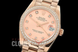 R31DJR-365 Datejust Midsize 278285RBR RG/RG Diam/President Rose Gold Diamond Asian Clone 2824