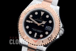 0RYMENTR00082S ARF/JF 116621 Yachtmaster Men SS/RG Black SH 3135