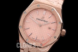 AP67653-175 Royal Oak Frosted 33mm Quartz RG/RG Rose Gold Jap Quartz