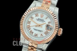 R26DJTR-917 GMF 179171 SS/RG Fluted/Jubilee MOP White Roman Swiss 2671 904L Steel 