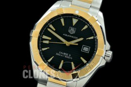 TGAQ00302 Aquaracer Calibre 5 SS/YG Black J-Qtz