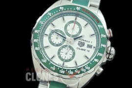 0 0 0 0 TGF1-00301C Formula 1 Chronograph SS/SS White OS 10 Qtz