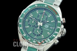 0 0 0 0 TGF1-00302C Formula 1 Chronograph SS/SS Green OS 10 Qtz