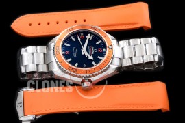 OMCPO45-102 Seamaster Planet Ocean 45mm Orange/Black SS/SS A-2824/8500 Free Rubber Strap !