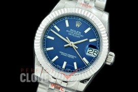 R31DJS-104 GMF 904 Steel Datejust Midsize 278274 SS/SS Fluted/Jubilee Blue Sticks Asian Clone 2824