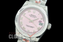 R31DJS-125 GMF 904 Steel Datejust Midsize 278274 SS/SS Fluted/Jubilee Rose Pink Roman Asian Clone 2824