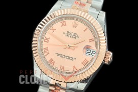 R31DJTR-123 GMF 904 Steel Datejust Midsize 278271 SS/RG Fluted/Jubilee Rose Roman Asian Clone 2824