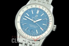 BLNV-41-103 TBF Navitimer 41mm Automatic SS/SS Blue A-2824 