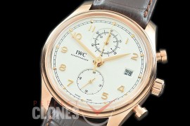 0 0 0 IWPGC-006 ZF Portugieser Chronograph Classic IW3903-01 RG/LE White A-7750 Mod to Calibre IW89361