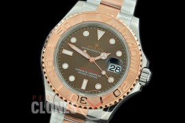 0RYMENTR00081S ARF/JF 116621 Yachtmaster Men SS/RG Brown SH 3135