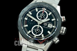 0 0 0 0 0 TGCH1-026 XF/VSF Carrera Heuer-01 Chronograph SS/SS Black A-7750 