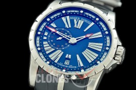 0 0 0 0 0 0 RDCAL-033 TBF Excalibur 45 Automatic SS/LE Blue Roman Customize RD640