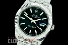 R41DJS-3235-102 BP 126334 Datejust 41mm SS/SS Fluted/Jubilee Black Sticks VR 3235 