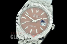 R41DJS-3235-105 BP 126334 Datejust 41mm SS/SS Fluted/Jubilee Brown Sticks VR 3235 