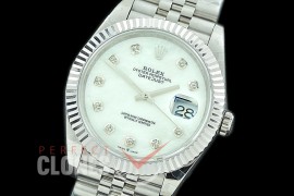R41DJS-3235-117 BP 126334 Datejust 41mm SS/SS Fluted/Jubilee MOP White Diamonds VR 3235