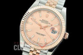 R41DJTR-105J NF Datejust II 126331 904L Steel Fluted/Jubilee SS/RG Rose Gold Sticks SA 3235