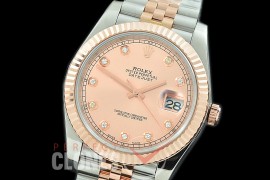 R41DJTR-115J NF Datejust II 126331 904L Steel Fluted/Jubilee SS/RG Rose Gold Diamonds SA 3235