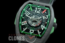 0 0 0 FMVG-012 Vanguard V45 SCDT Carbonnr Automatic VANGUARD RACING SKELETON 'LA MEJOR CARRERA DEL MUNDO' FC/RU Black Skeleton/Green Miyota 8205 