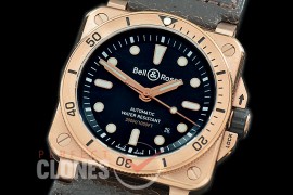 0 0 0 BR03-92-051 BR03-92 Diver RG/LE Black Miyota 9015 