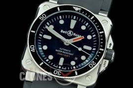 0 0 0 BR03-92-061 BR03-92 Diver SS/RU Black Miyota 9015 
