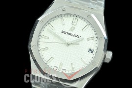 0 0 0 AP15500-051 ZF V2 AP15500ST Royal Oak Automatic SS/SS White Miyota Asian Clone Calibre 4302 28800bph