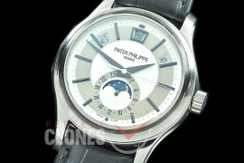 PP-5205-151 GRF 5205 V2 Annual Calendar / Moon Phase Complications SS/LE White Asian Clone Calibre 324 S QALU24H/206 Movement 