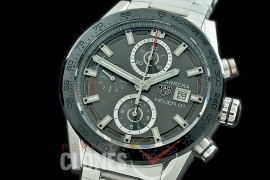 0 0 0 0 0 TGCH1-027 XF/VSF Carrera Heuer-01 Chronograph SS/SS Grey A-7750 