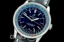 BLNV-41-104L TBF Navitimer 41mm Automatic SS/LE Black A-2824 