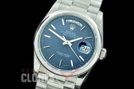 R36DDS-154 BP 128239 2019 DayDate SS/SS Smooth/President Blue Sticks A-2836