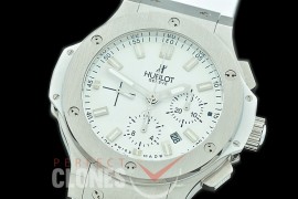 0 0 0 HB00901 Big Bang Evolution Chronograph Aspen White SS/RU White A-7750 - Special Offer 