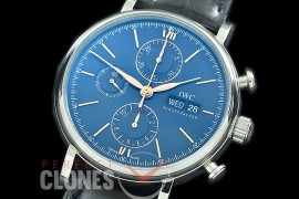 0 0 0 IWPT-106 IW391036 Portofino Chronograph Classic SS/LE Blue/ R-Gold A-7750 