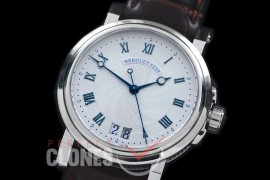 0 BR18101 Big Date Marine Automatic SS/LE Silver Customized Perpetual Big Date Movt