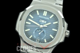 PP-5726-033 V9F Nautilus 5726 Annual Calender SS/SS Blue Miyota 9100 Mod to Calibre 324