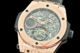 0 0 0 HB45-081 MGF Big Bang Unico Tourbillon 5 Days Reserve RG/RU Skeleton SG Tourbillon 