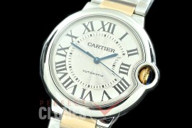 0 0 0 0 0 CARBA-36-311S V9F18K Wrapped Ballon de Cartier Midsize 36 SS/YG/SS White Seiko NH05 