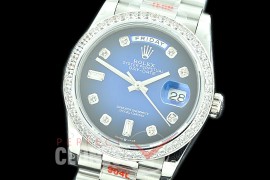 R36DDS-014D GMF 128349RBR 2019 DayDate SS/SS Fluted/President Blue Diamonds A-2836