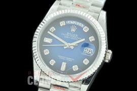 R36DDS-014 GMF 128239 2019 DayDate SS/SS Fluted/President Blue Diamonds A-2836