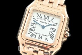 CARPT-026 KOR-F Panthere de Cartier Ladies 27mm RG/RG White Swiss Quartz 