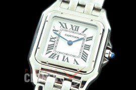 CARPT-011 KOR-F Panthere de Cartier Ladies 27mm SS/SS White Swiss Quartz 