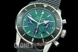 0 0 BLSF-HC46-253R ANF Superocean Heritage B01 Chronograph SS/RU Green A-7750