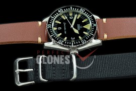 0 0 OMSEV00101 ANF Vintage Seamaster 300M SS/LE Black A-2836 - Free Nato Strap Bundle 