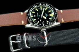 0 0 OMSEV00102 ANF Vintage Seamaster 300M SS/LE Black A-2836 - Free Nato Strap Bundle 