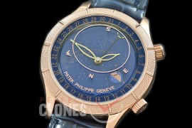 0 0 0 PPSM-6102-106 V9F 6102R Sky Moon Celestial Automatic RG/LE Blue Asian Customized